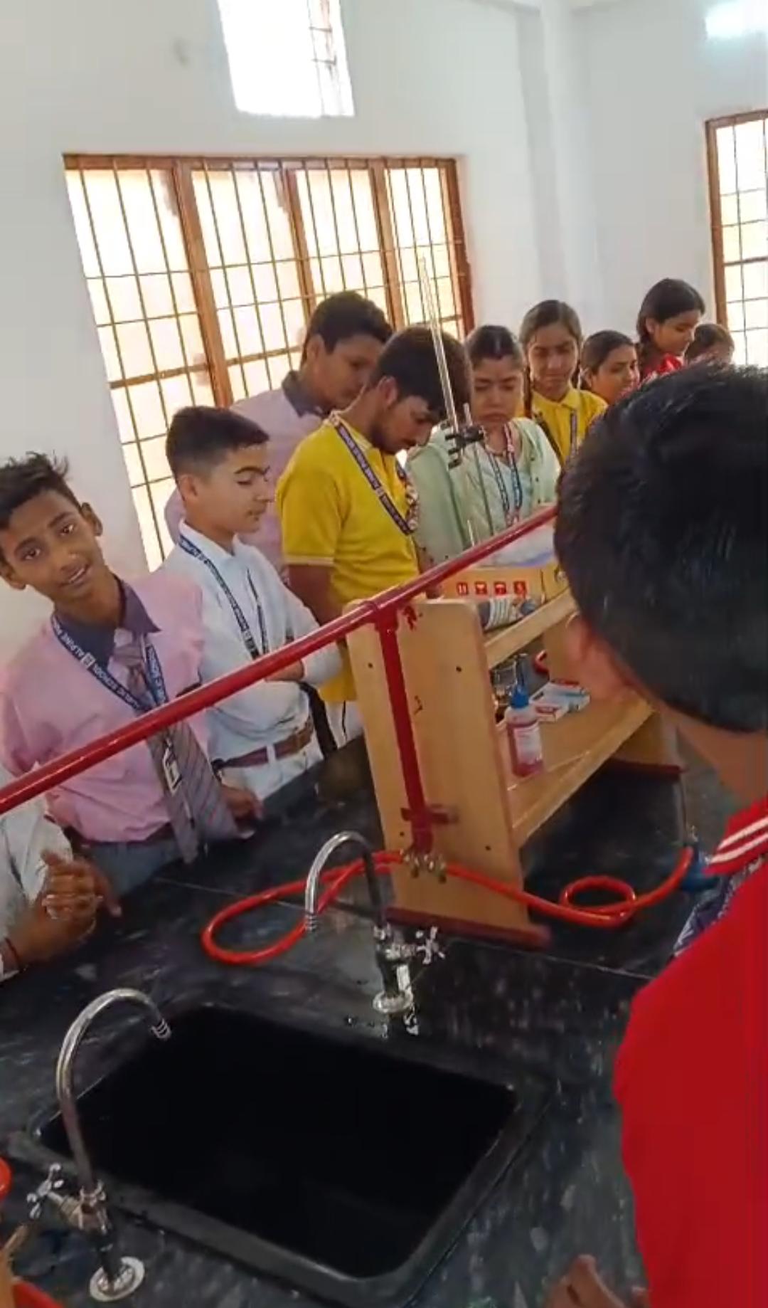 New Science Lab — Students Observing Live Demonstration